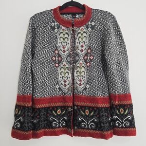 Tey Art Alpaca Wool Blend Handmade in Peru Sweater - Large